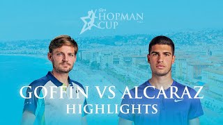 David Goffin vs Carlos Alcaraz Belgium vs Spain Hopman Cup 2023 [upl. by Notyal]