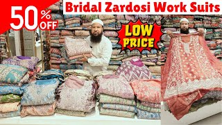 Flat 50 OFF Charminar Bridal Zardosi Work Suits Designer Heavy Work Partywear Dress Materials [upl. by Ecnahc]