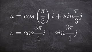 Finding the angle between 2 vectors given vectors as linear combinations with angles [upl. by Mohammed]