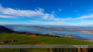 4K Lake Sihlsee Körnlisegg Schwyz SWITZERLAND アルプス山脈 dji airview [upl. by Haggar]