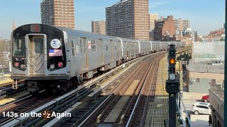 R143 J train bypassing Hewes st [upl. by Strain]