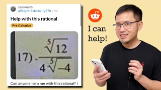 Help with this rational Rationalize the denominator with radicals Reddit raskmaths [upl. by Iddo51]