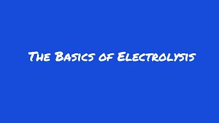 Introduction to Electrolysis AQA GCSE 91 [upl. by Acyssej]