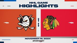 NHL Highlights  Ducks vs Blackhawks  November 19 2024 [upl. by Borman236]