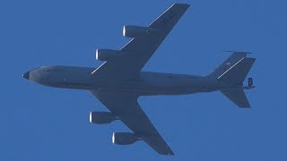 KC135R Stratotanker flying over my neighborhood [upl. by Hareehat]