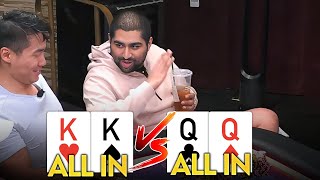 ALL IN with POCKET Kings and POCKET Queens for 473475 at High Stakes Cash Game [upl. by Siraf]