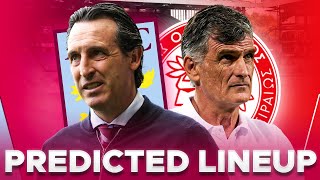 ASTON VILLA v OLYMPIACOS  PREDICTED LINEUP  EUROPA CONFERENCE LEAGUE [upl. by Fogg]