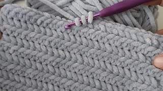 MAKE IN 3 HOURS  How to Crochet a Chenille Yarn Baby Blanket Easy amp Fast for Beginners [upl. by Hgielrak]