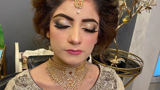 Walima Bridal Makeup  amazing techniques  farah salon [upl. by Tabor]