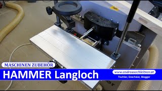 Montage der Langlochbohreinrichtung von FELDER auf einer HAMMER Abricht amp Dickenhobelmaschine [upl. by Ichabod578]