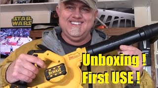 DeWALT 20vMAX Cordless Blower DCE100B  Unboxing amp first use [upl. by Llatsyrk]