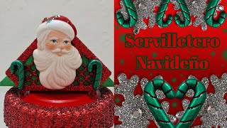 Servilletero Santa Claus 🎅🏻 Manualidades Navideñas 🎄 Christmas DIY [upl. by Eimirej580]