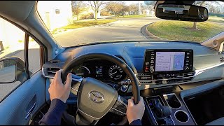 2021 Toyota Sienna XLE AWD Hybrid  POV Test Drive Binaural Audio [upl. by Anihta737]