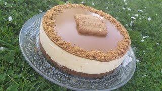 Cheesecake speculos sans cuisson et sans gélatine cheesecake ramadan [upl. by Bast]