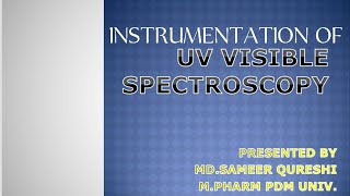 UV Visible SpectroscopyUV visible spectrophotometry Notes amp slides for MpharmB pharmDpharm [upl. by Belinda968]