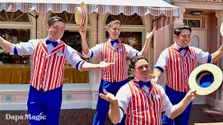 Dapper Dans on 4th of July at Disneyland  Disneyland Resort 2024 4K [upl. by Haduhey]