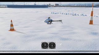 Slow Slalom on HeliX10 Simulator OMP Hobby M4 [upl. by Immaj603]