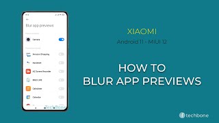 How to Blur App Previews  Xiaomi Android 11  MIUI 12 [upl. by Sandell]