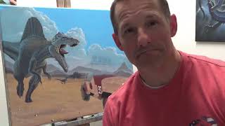 117 How I use a Felt Tip Pen in my Paintings  Acrylic Painting Tutorial  Marc Harvill Art [upl. by Araem]