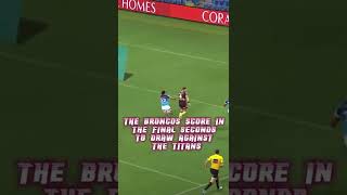 The Brisbane Broncos Score In The Final Seconds To Draw Against The Gold Coast Titans [upl. by Cohbath]