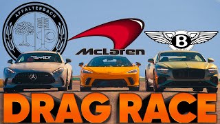 New Bentley Continental GT Speed v AMG GT63 v McLaren GTS — Jason Cammisa Ultimate Drag Race Replay [upl. by Cassi323]