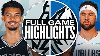 SPURS at MAVERICKS  FULL GAME HIGHLIGHTS  October 24 2024 [upl. by Janina657]