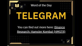 Word Of The Day Binance  Tap to Earn Theme  8 Letters of word the day Telegram [upl. by Fransisco789]