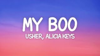 Usher  My Boo Lyrics ft Alicia Keys [upl. by Neyu]