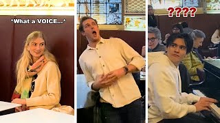 OPERA singer pranked a whole restaurant🗣️😳  La Donna è mobile Verdi [upl. by Rodolph540]