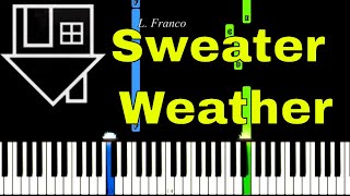 The Neighbourhood  Sweater Weather  EASY Piano Tutorial [upl. by Morey]