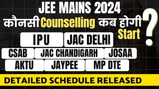 Kaun si Counselling kab start hogi  kaun si counselling chal rahi hai 🤔 Jee Mains 2024 [upl. by Philemol143]