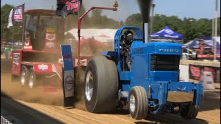 Pro Pulling League Light Pro Stock Tractors hit the track at the Elkhart County Fair in Goshen IN [upl. by Inatirb984]