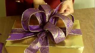 How to make the Ultimate BOW for your Christmas Gift or Present [upl. by Aiyotal343]