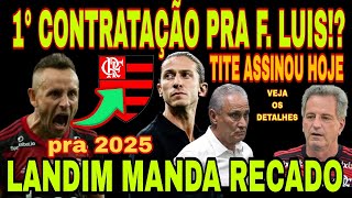 FLAMENGO PRIMEIRA CONTRATAÃ‡ÃƒO PRA FILIPE LUÃS RAFINHA RESCISÃƒO DE TITE LANDIM MANDA RECADO E [upl. by Ecnerwaled]