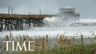 Footage From North and South Carolina As Hurricane Florence Makes Landfall  TIME [upl. by Octavius]