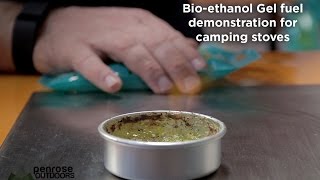 Bioethanol gel demonstration for camping stoves [upl. by Yhcir]