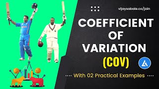 Coefficient of Variation COV with Examples  Measures of Dispersion [upl. by Norym826]