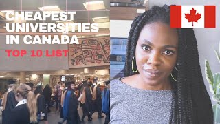 LOW COST universities in Canada  CHEAP TUITION FOR INTERNATIONAL STUDENTS 2021  bonus tips [upl. by Airegin]