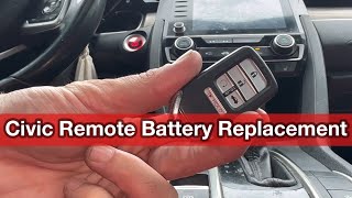 2019 Honda Civic key fob battery replacement [upl. by Annaig]