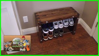 Como Hacer una Zapatera Rustica en Madera  Wood Shoe Rack [upl. by Saint173]