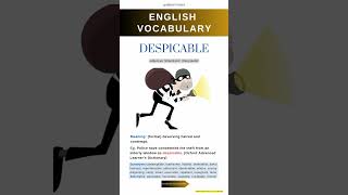 Learning English Vocabulary Daily  Advanced Vocabulary  Contemptible and Loathsome [upl. by Apfelstadt]