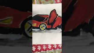 Car drawingeasy art drawing car lamborghini love [upl. by Amaleta]