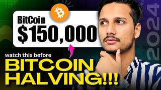 Bitcoin Halving Price Prediction 2024  Big Crash Coming  Must Watch [upl. by Anahsor]