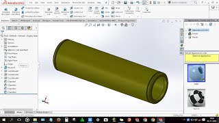 How to design Gudgeon pin in solidworks [upl. by Halimaj956]