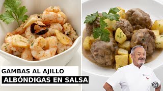 GAMBAS al AJILLO y ALBÓNDIGAS en SALSA ¿Preparados para una celebración  Cocina Abierta [upl. by Notgnirra624]