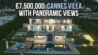 €75 Million Cannes Villa with Panoramic Views  Property Tour [upl. by Geehan]