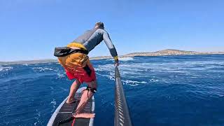 Downwind Foiling Back in board shorts amp excellent conditions [upl. by Richman]