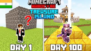 I Survived 100 Days on Treasure Island in Minecrafthindi [upl. by Mik]