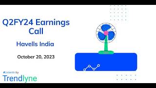 Havells India Earnings Call for Q2FY24 [upl. by Airotnahs497]