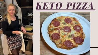 KETO pizza dwa składniki spód Ketogeniczna pizza [upl. by Susann317]